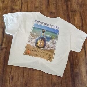 Vintage.- Cabo Wabo White Distressed Tee‎